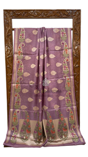 Pure Tussar Silk Handloom Banarasi Saree - The Handlooms