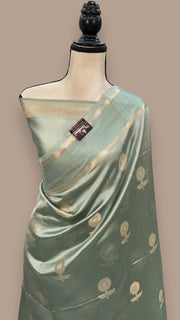 Pure Mango Silk Banarasi Handloom Saree - The Handlooms