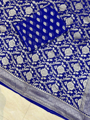 Khaddi Georgette Banarasi Dress material - The Handlooms