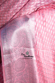 Pink Pure Chiffon Khaddi Banarasi Saree - The Handlooms