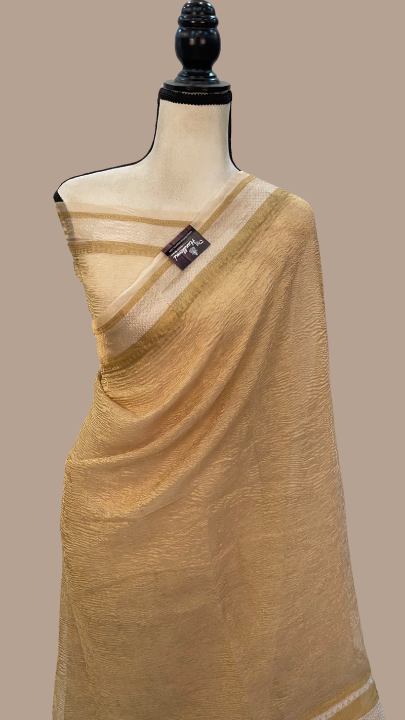 Pure Kora Tissue Handloom Banarasi Saree - The Handlooms