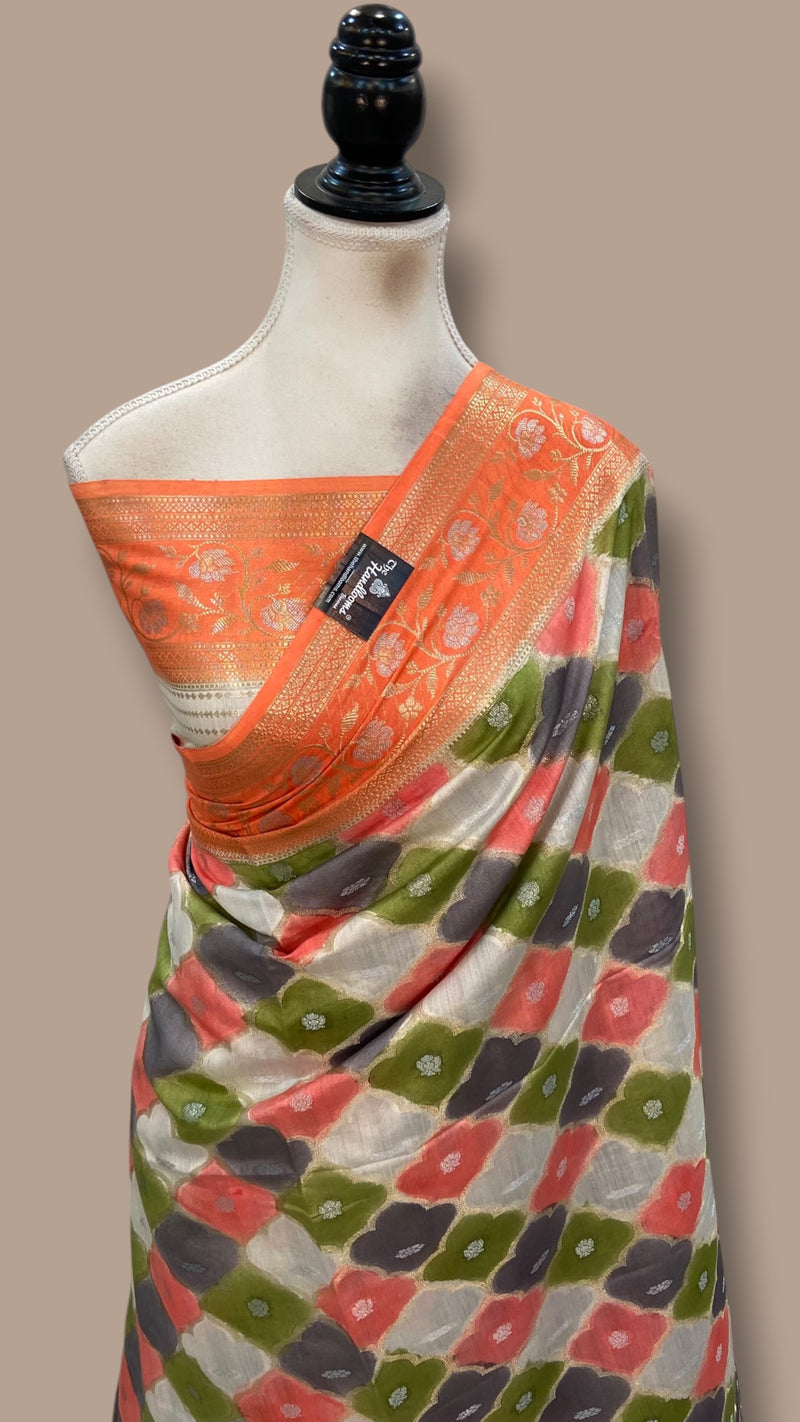 Pure Chiniya Silk Handloom Banarasi Saree