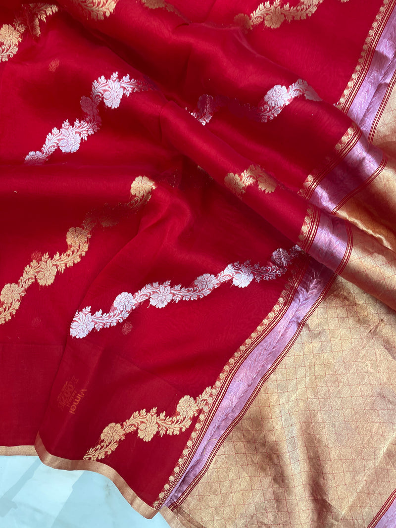 Pure Kora Handloom Banarasi Saree - The Handlooms