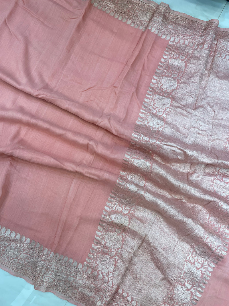 Moonga Georgette Handloom Banarasi Saree - The Handlooms
