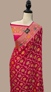 Pure Chiffon Khaddi Banarasi Saree - The Handlooms