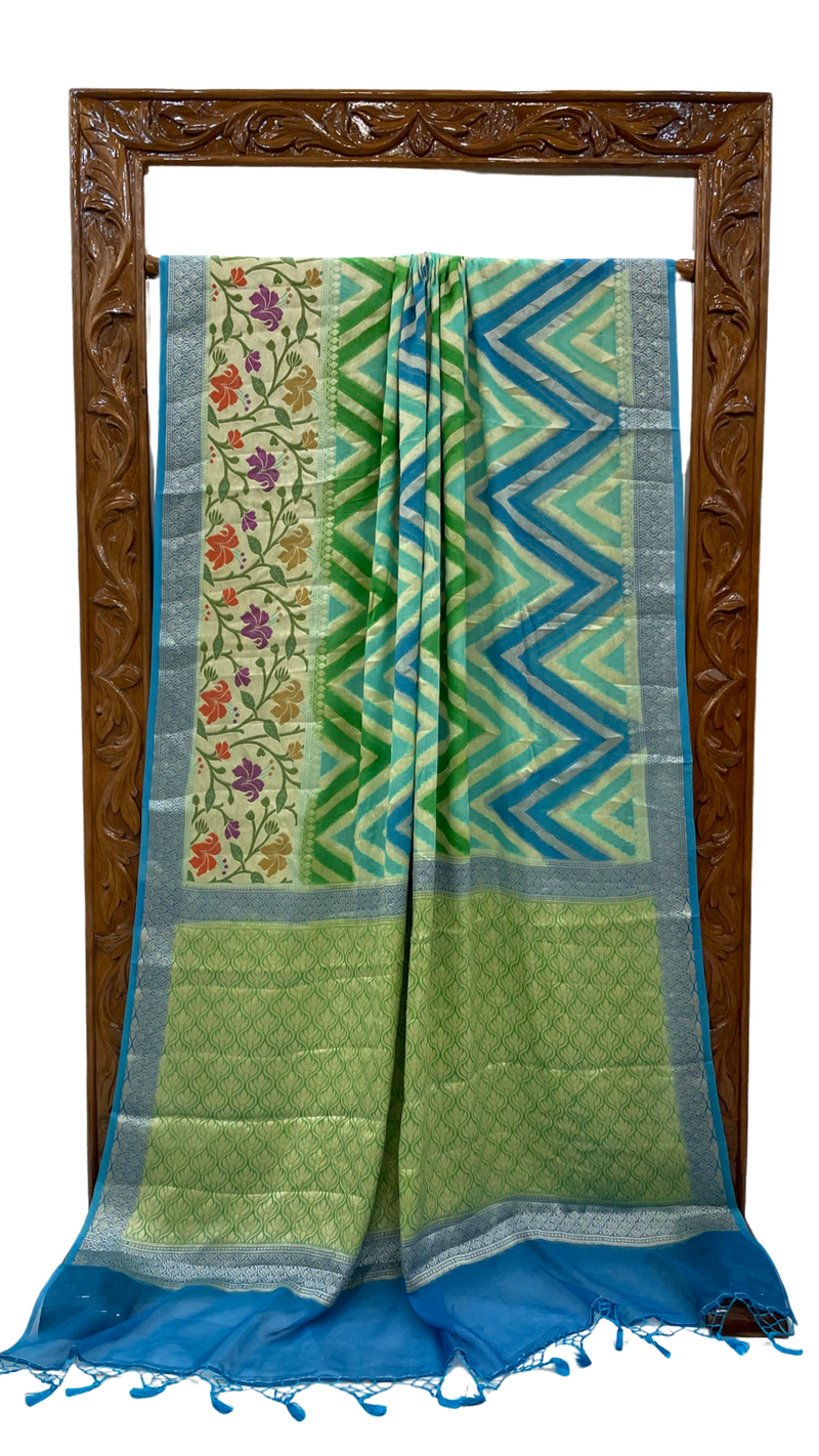 Rangkat Pure Chiffon Khaddi Banarasi Saree - The Handlooms
