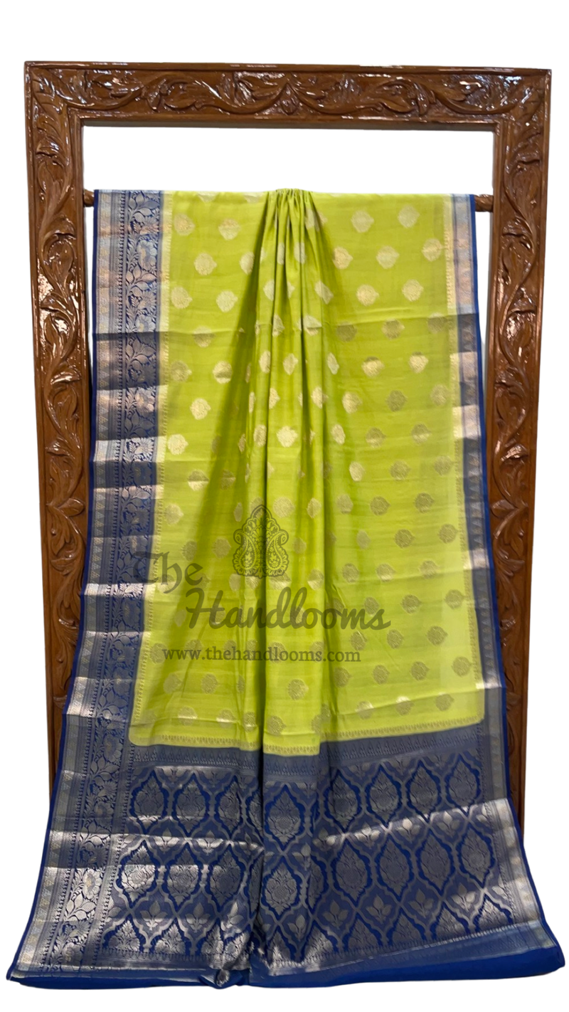 Pure Chiniya Silk Handloom Banarasi Saree - The Handlooms