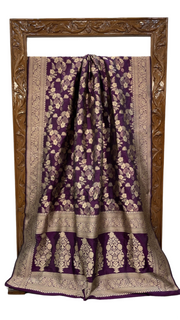 Pure Katan Silk Banarasi Handloom Saree - All over jaal work - The Handlooms