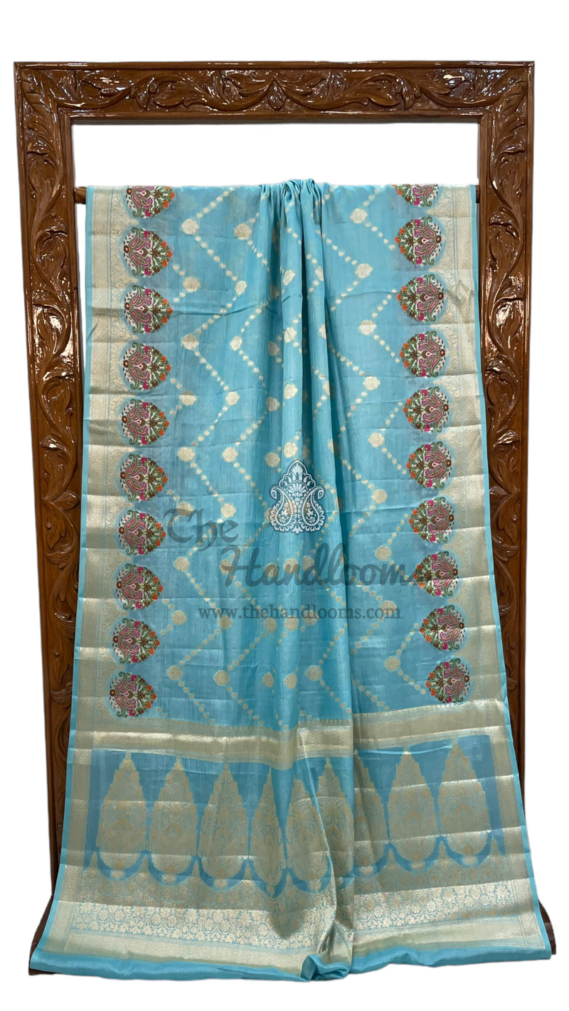 Pure Tussar Silk Handloom Banarasi Saree - The Handlooms