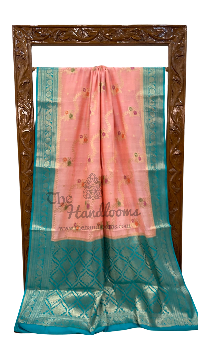 Pure Chiniya Silk Handloom Banarasi Saree - The Handlooms
