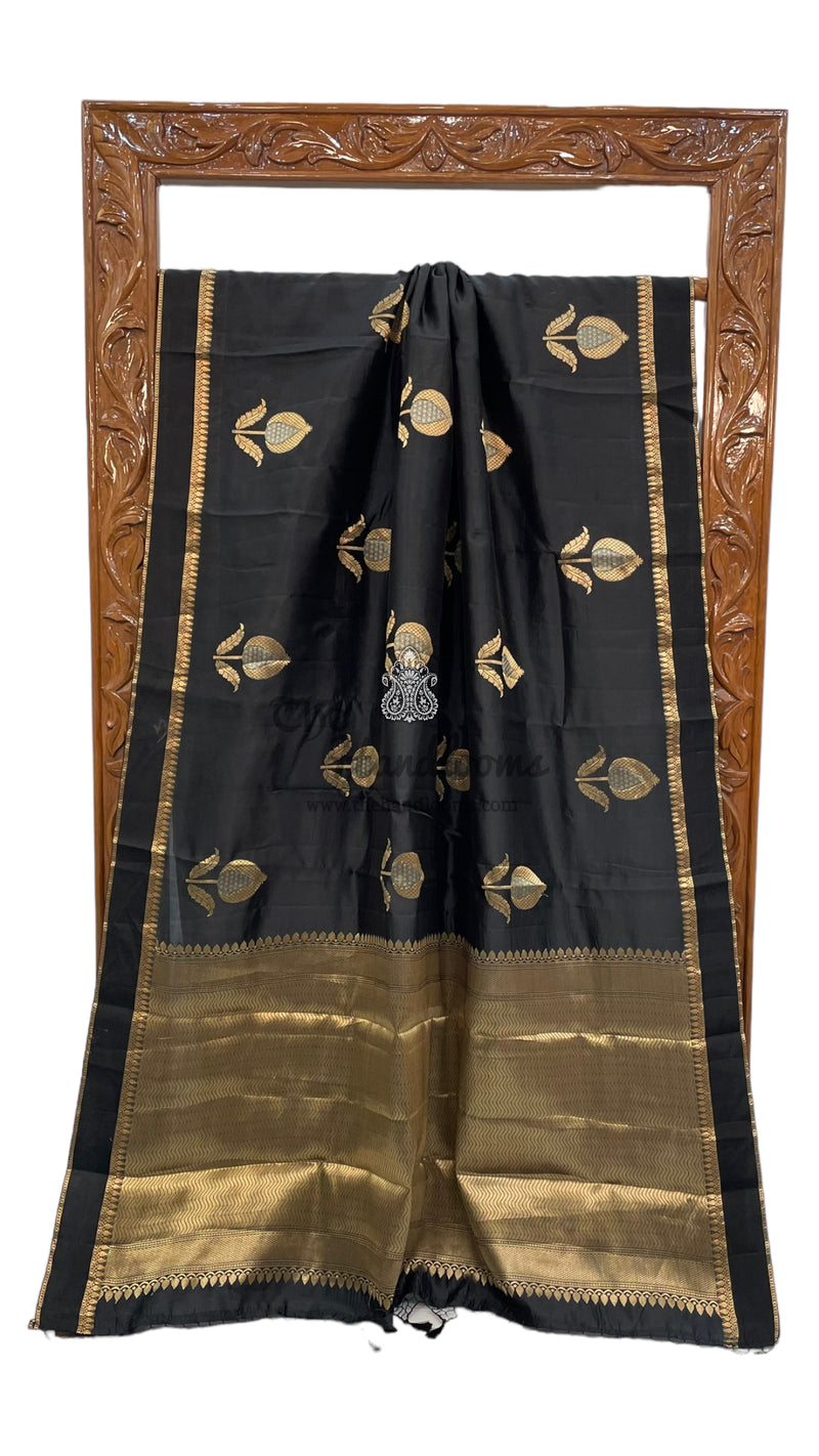 Pure Mango Silk Banarasi Handloom Saree - The Handlooms