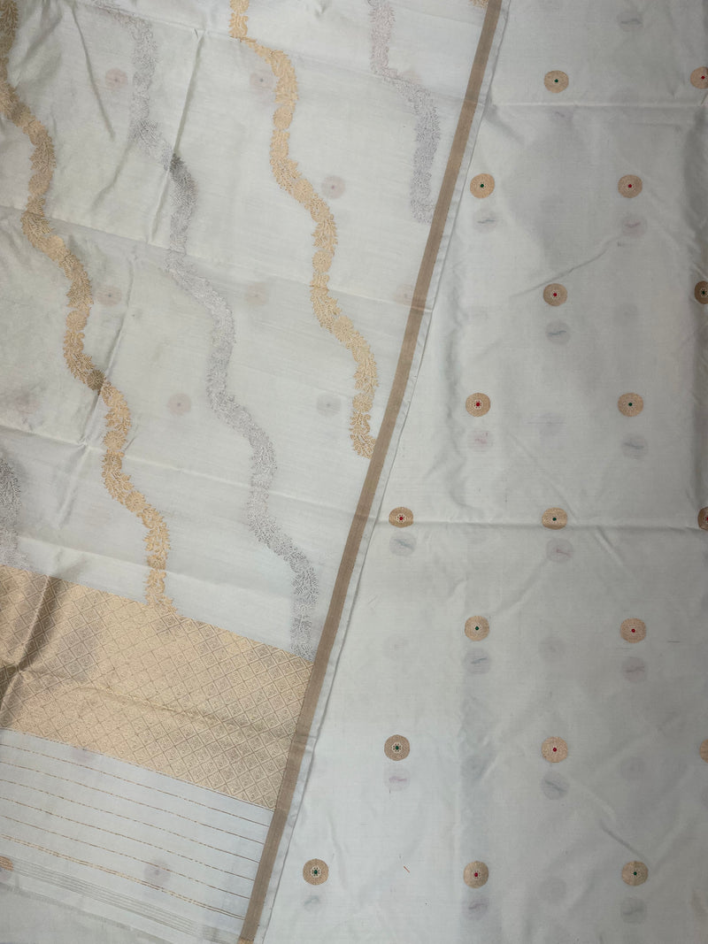 Pure Katan Silk Handlooms Banarasi Dress material - The Handlooms