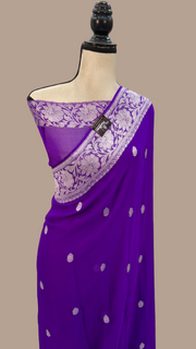 Pure Georgette Banarasi Handloom Saree - The Handlooms