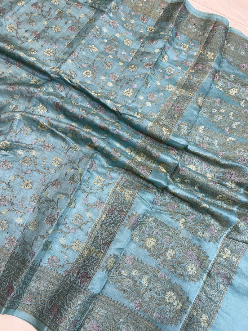 Pure Butter Crepe Banarasi Saree - The Handlooms