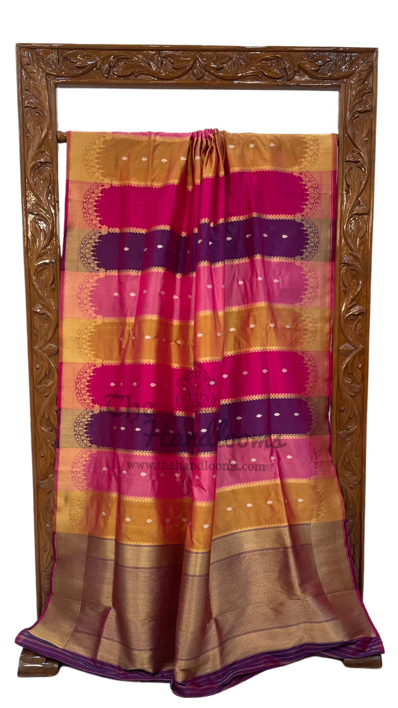 Pure Katan Silk Banarasi Handloom Saree - Rangkat - The Handlooms