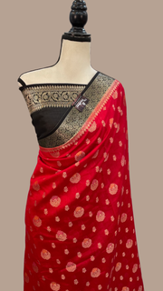 Pure Chiniya Silk Handloom Banarasi Saree - The Handlooms