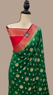 Pure Chiniya Silk Handloom Banarasi Saree - The Handlooms