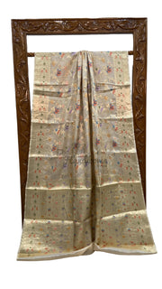 Pure Tussar Silk Handloom Banarasi Saree - The Handlooms
