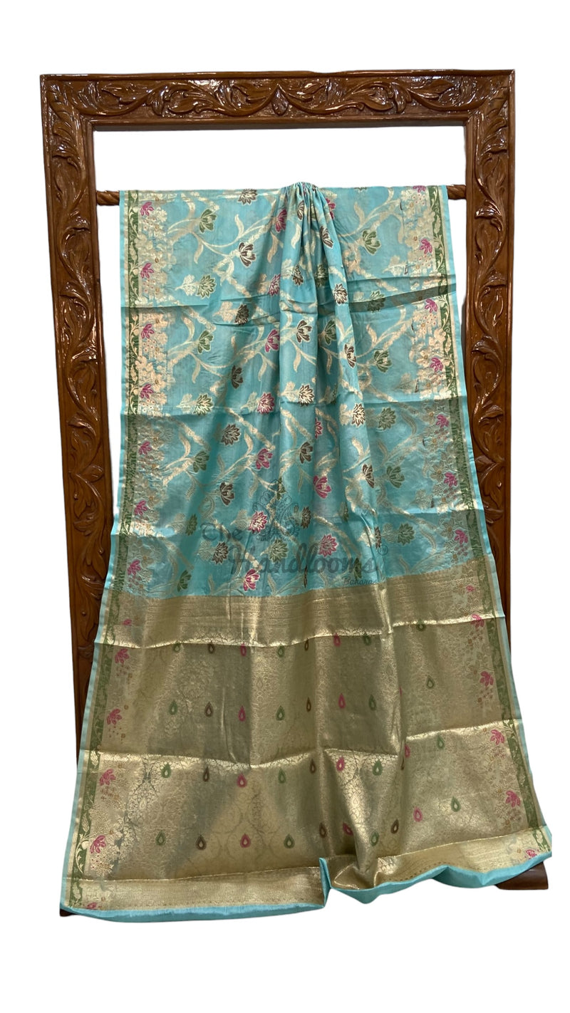 Pure Tussar Silk Handloom Banarasi Saree - The Handlooms