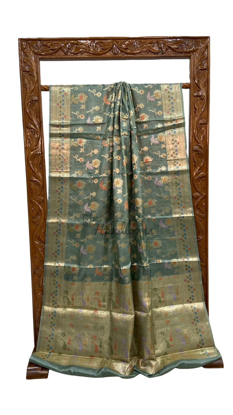 Pure Tussar Silk Handloom Banarasi Saree - The Handlooms