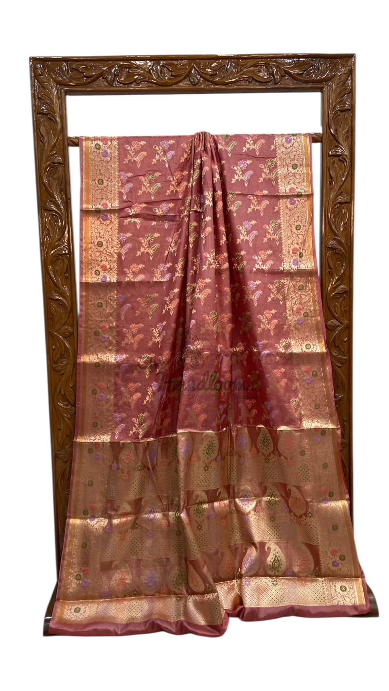 Pure Tussar Silk Handloom Banarasi Saree - The Handlooms