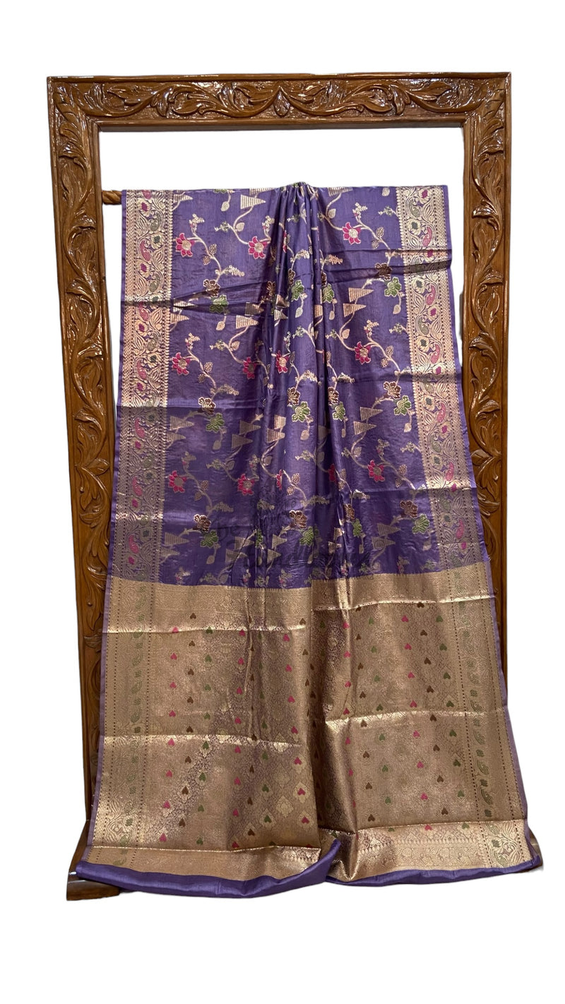 Pure Tussar Silk Handloom Banarasi Saree - The Handlooms