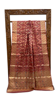 Pure Tussar Silk Handloom Banarasi Saree - The Handlooms