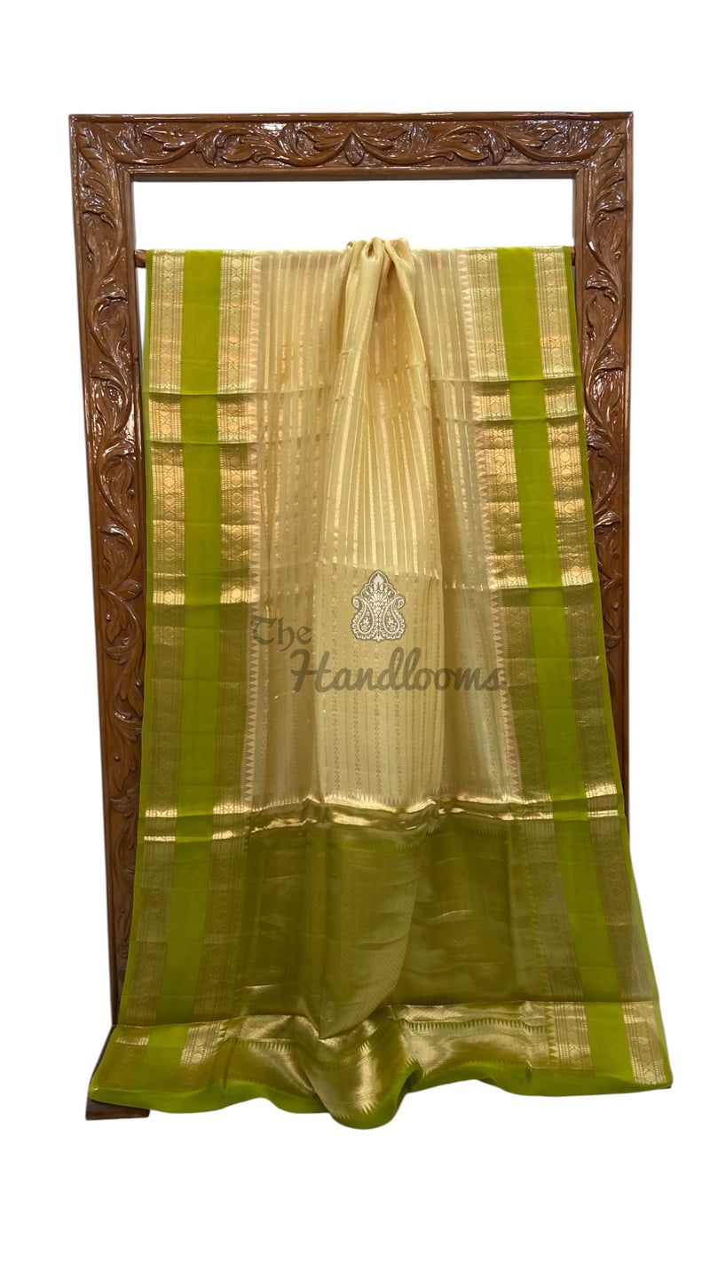 Pure Kora Handloom Banarasi Saree