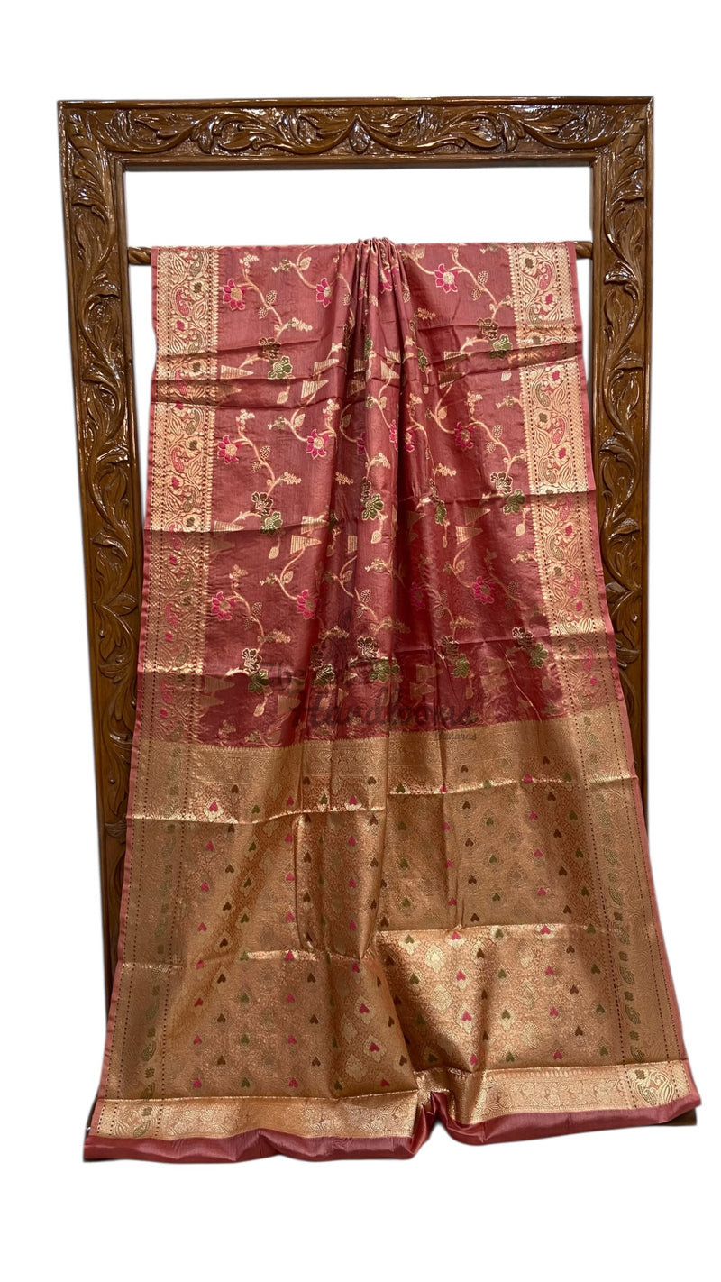 Pure Tussar Silk Handloom Banarasi Saree - The Handlooms