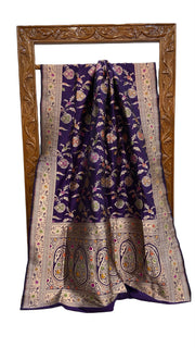 Pure Katan Silk Banarasi Handloom Saree - All over Jaal Work With Meenakari - The Handlooms