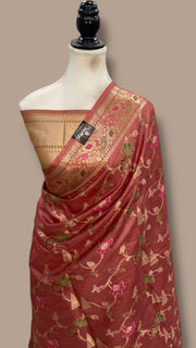 Pure Tussar Silk Handloom Banarasi Saree - The Handlooms