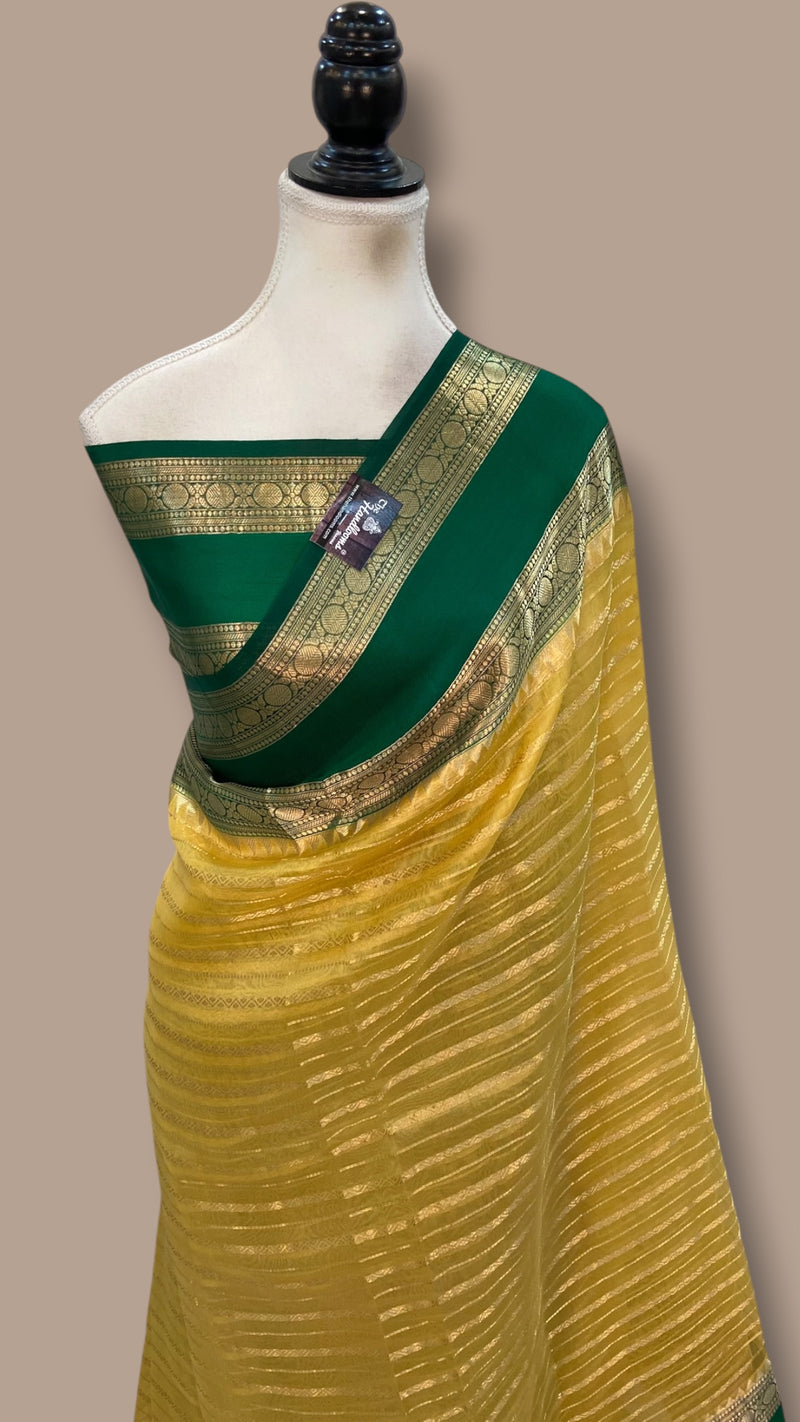 Pure Kora Handloom Banarasi Saree