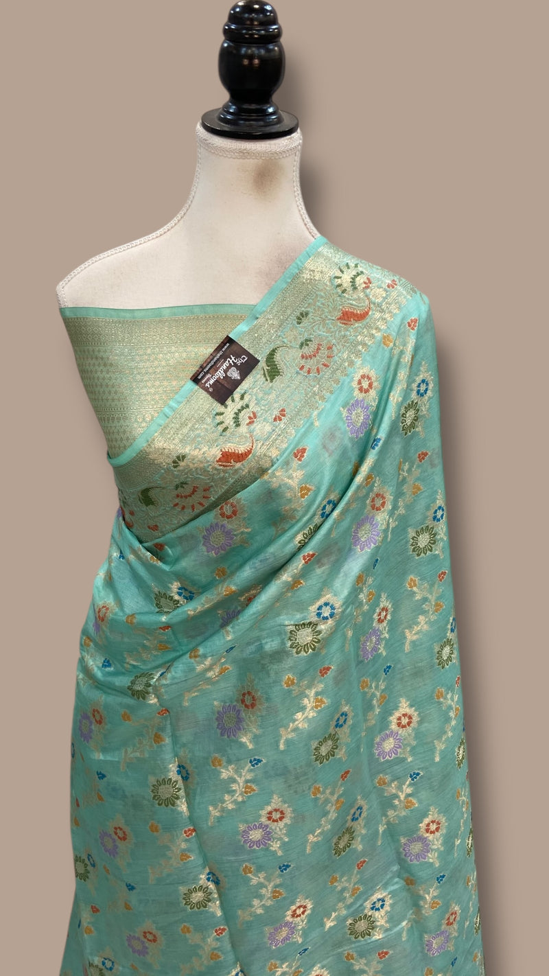 Pure Tussar Silk Handloom Banarasi Saree - The Handlooms