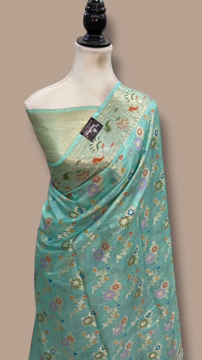 Pure Tussar Silk Handloom Banarasi Saree - The Handlooms