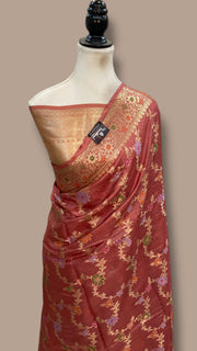 Pure Tussar Silk Handloom Banarasi Saree - The Handlooms