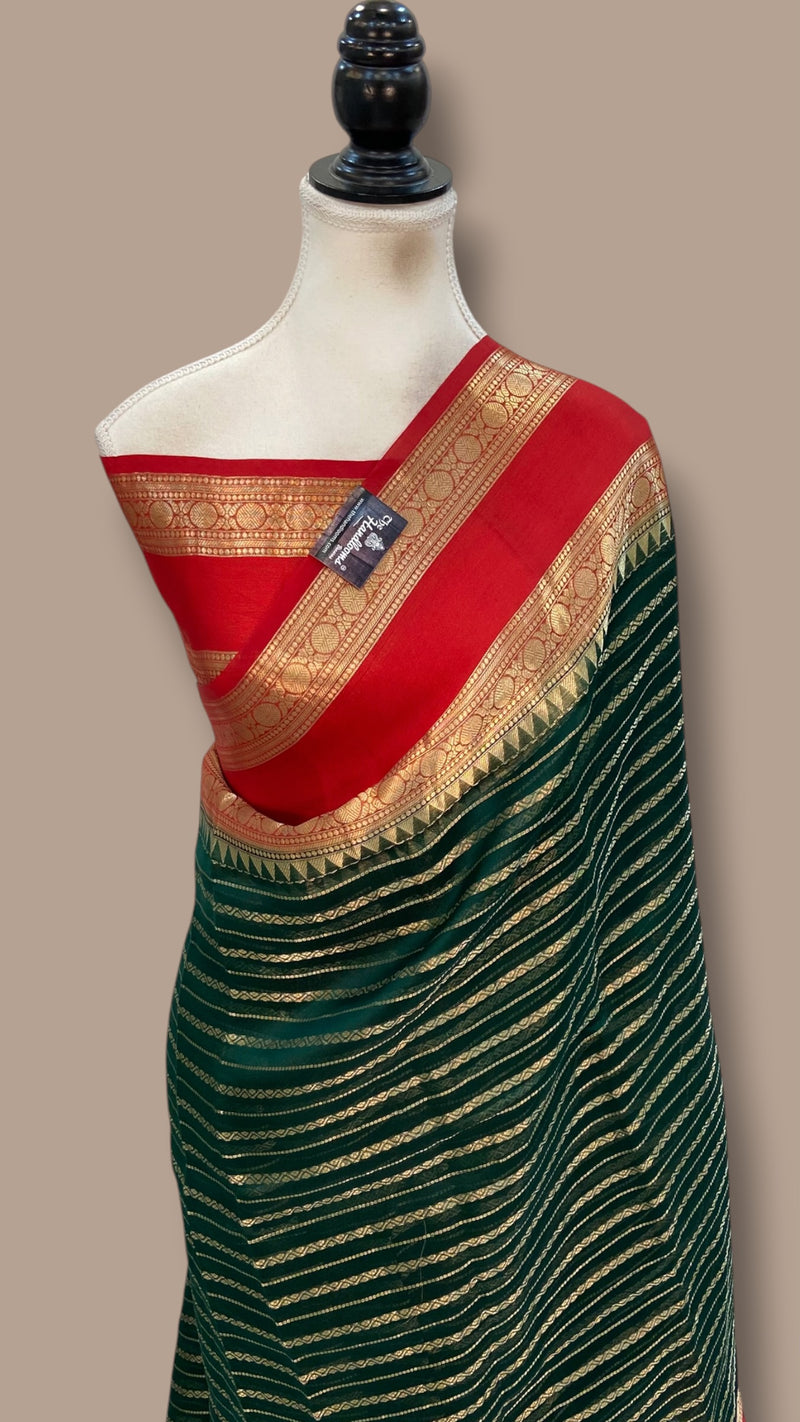 Pure Kora Handloom Banarasi Saree