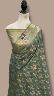 Pure Tussar Silk Handloom Banarasi Saree - The Handlooms
