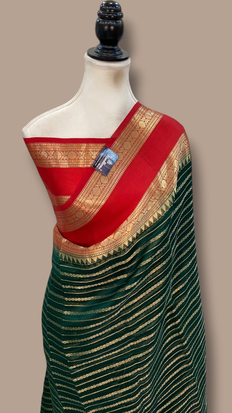 Pure Kora Handloom Banarasi Saree