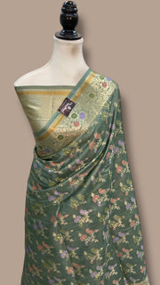 Pure Tussar Silk Handloom Banarasi Saree - The Handlooms