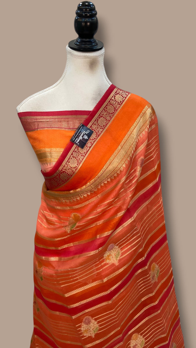 Pure Kora Handloom Banarasi Saree