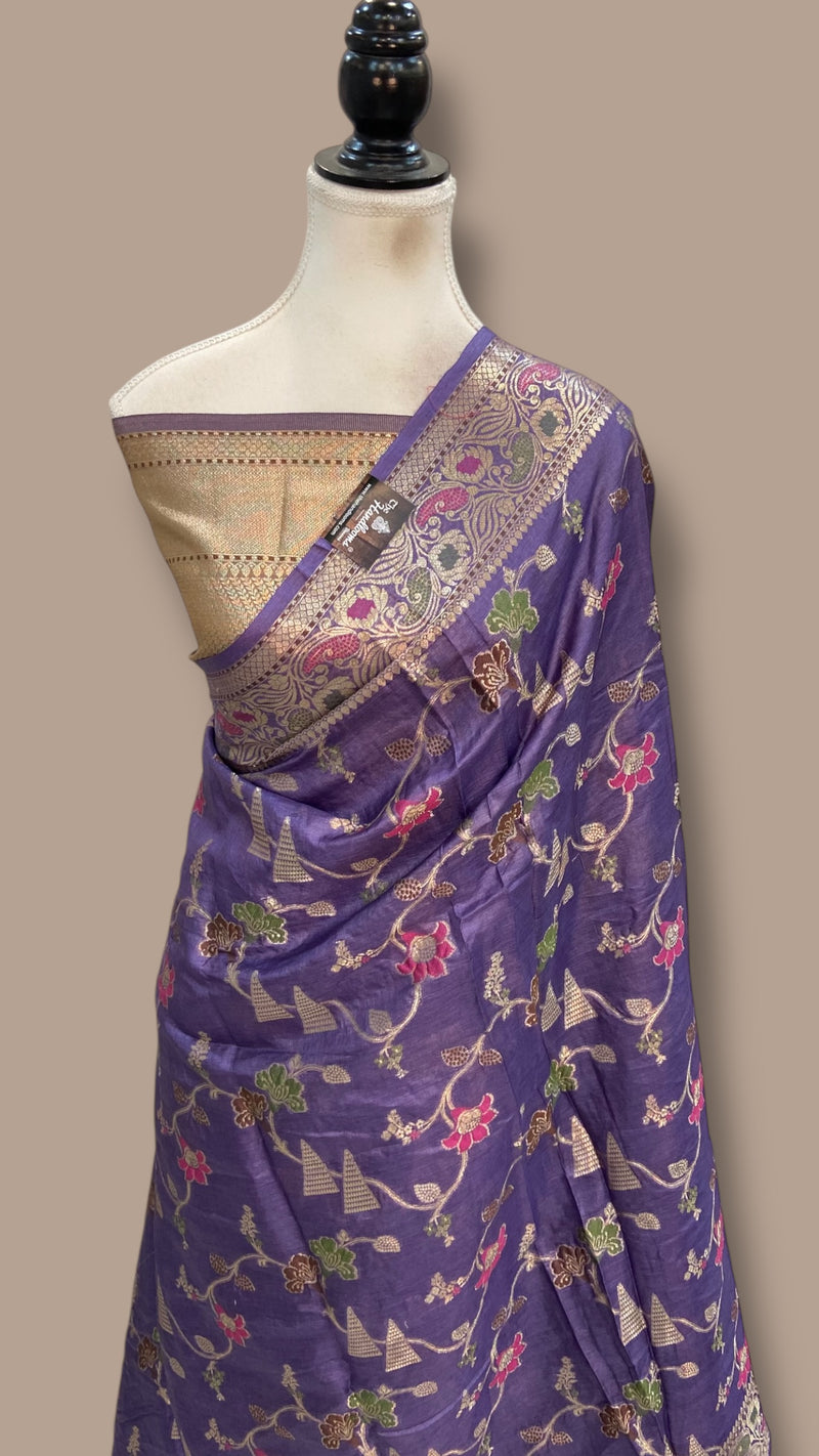 Pure Tussar Silk Handloom Banarasi Saree - The Handlooms