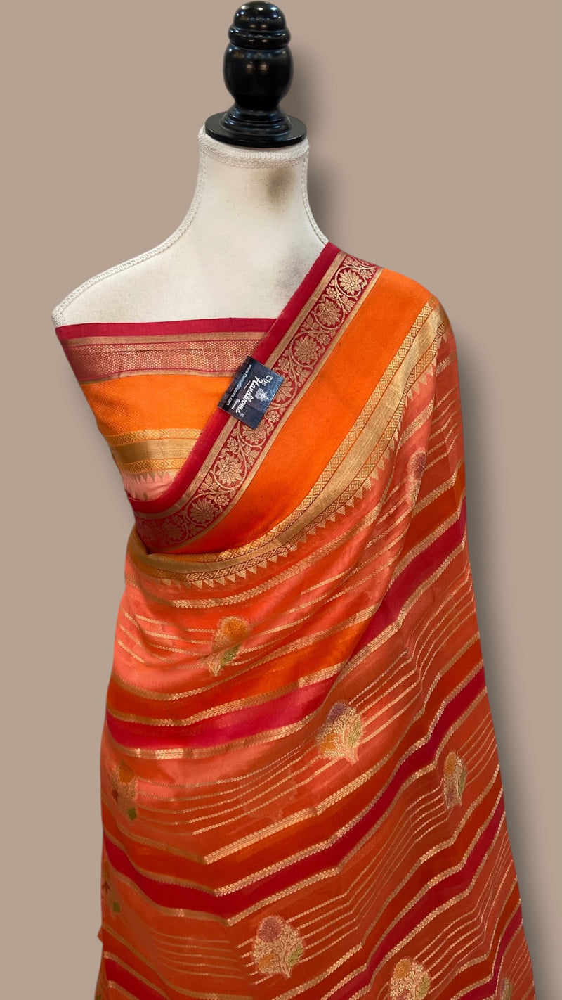 Pure Kora Handloom Banarasi Saree