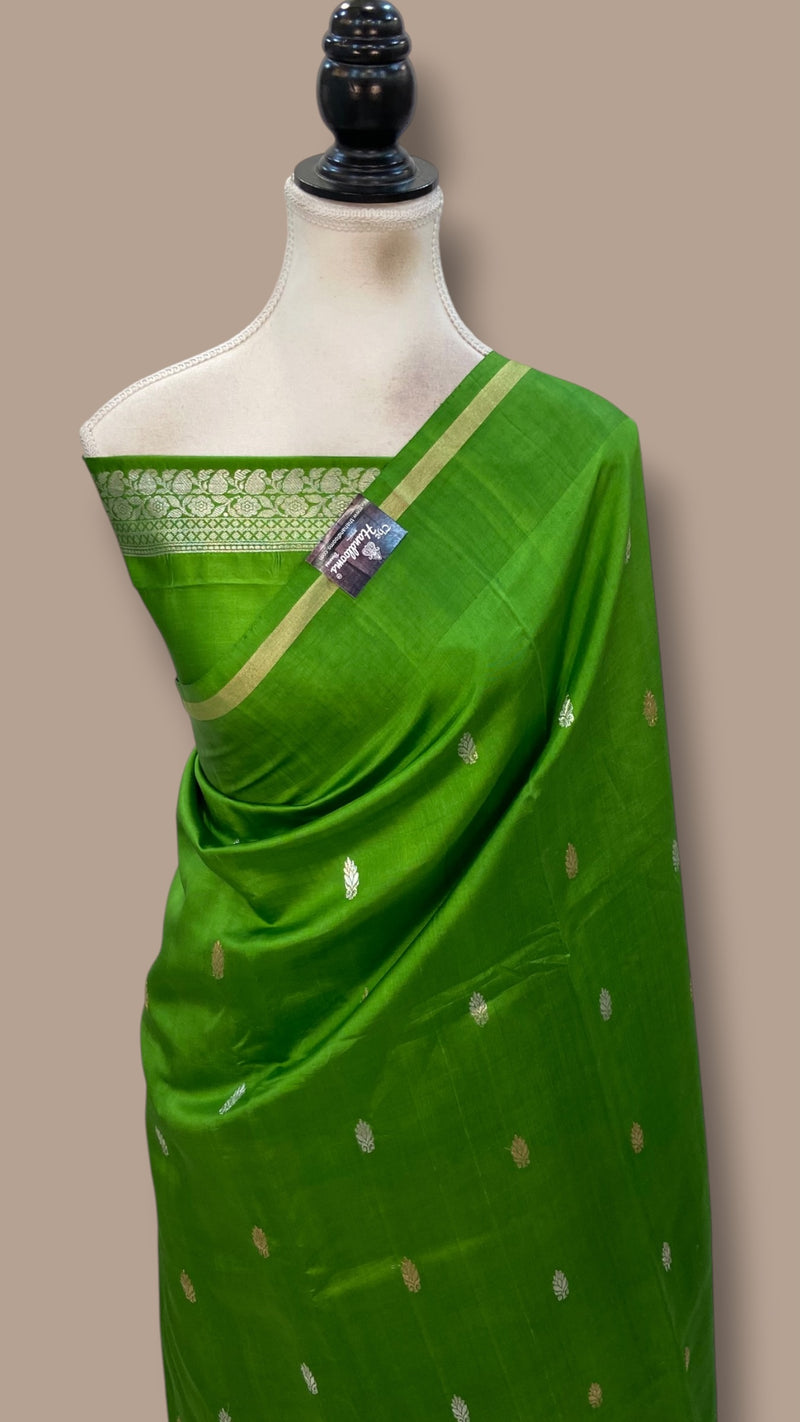 Pure Mango Silk Banarasi Handloom Saree