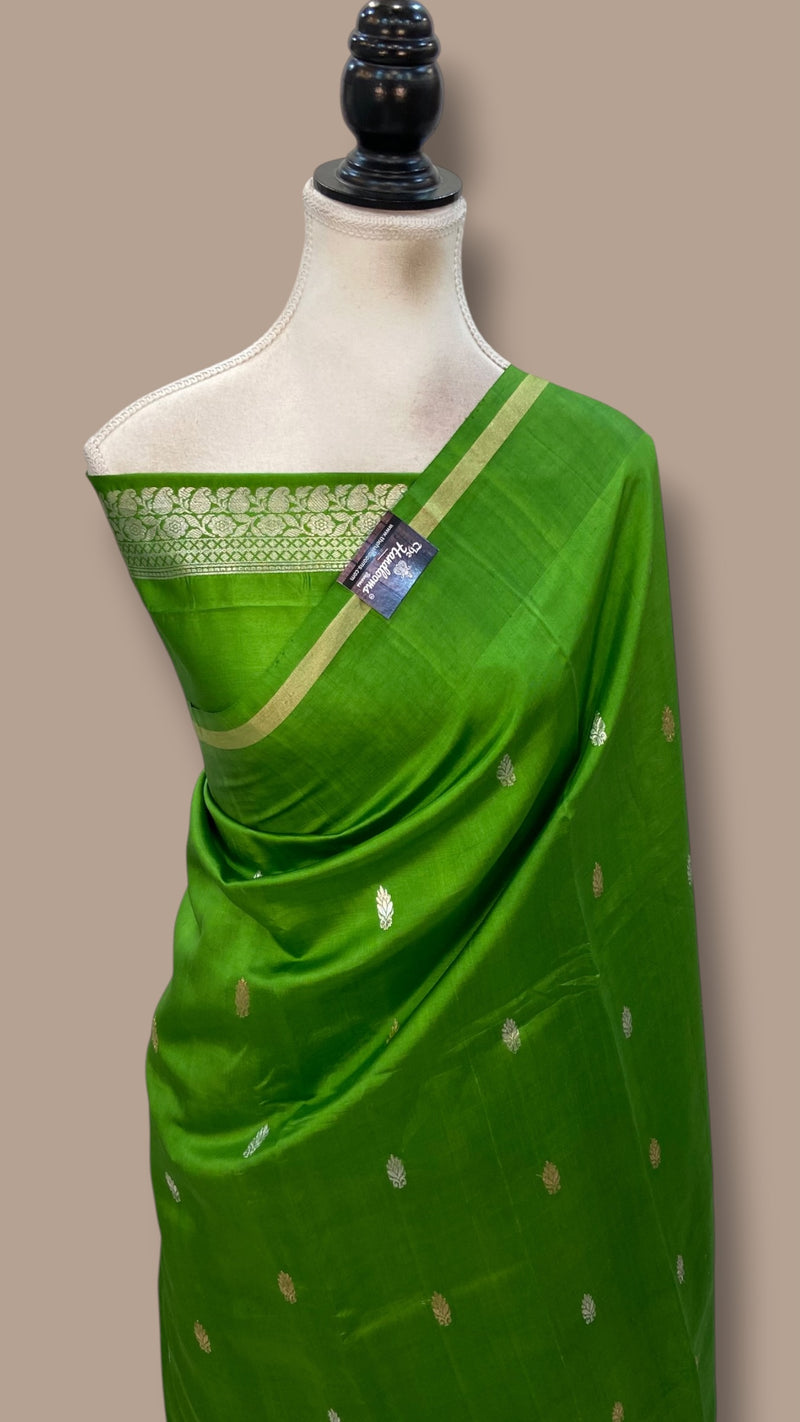 Pure Mango Silk Banarasi Handloom Saree