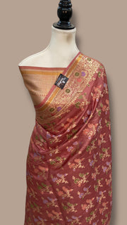 Pure Tussar Silk Handloom Banarasi Saree - The Handlooms
