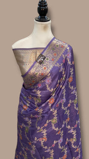 Pure Tussar Silk Handloom Banarasi Saree - The Handlooms