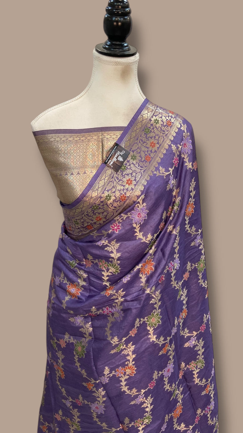 Pure Tussar Silk Handloom Banarasi Saree - The Handlooms