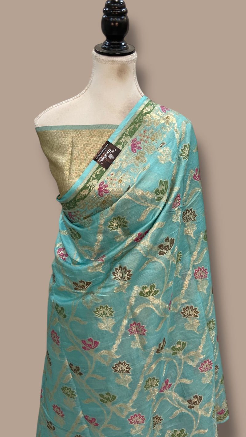 Pure Tussar Silk Handloom Banarasi Saree - The Handlooms