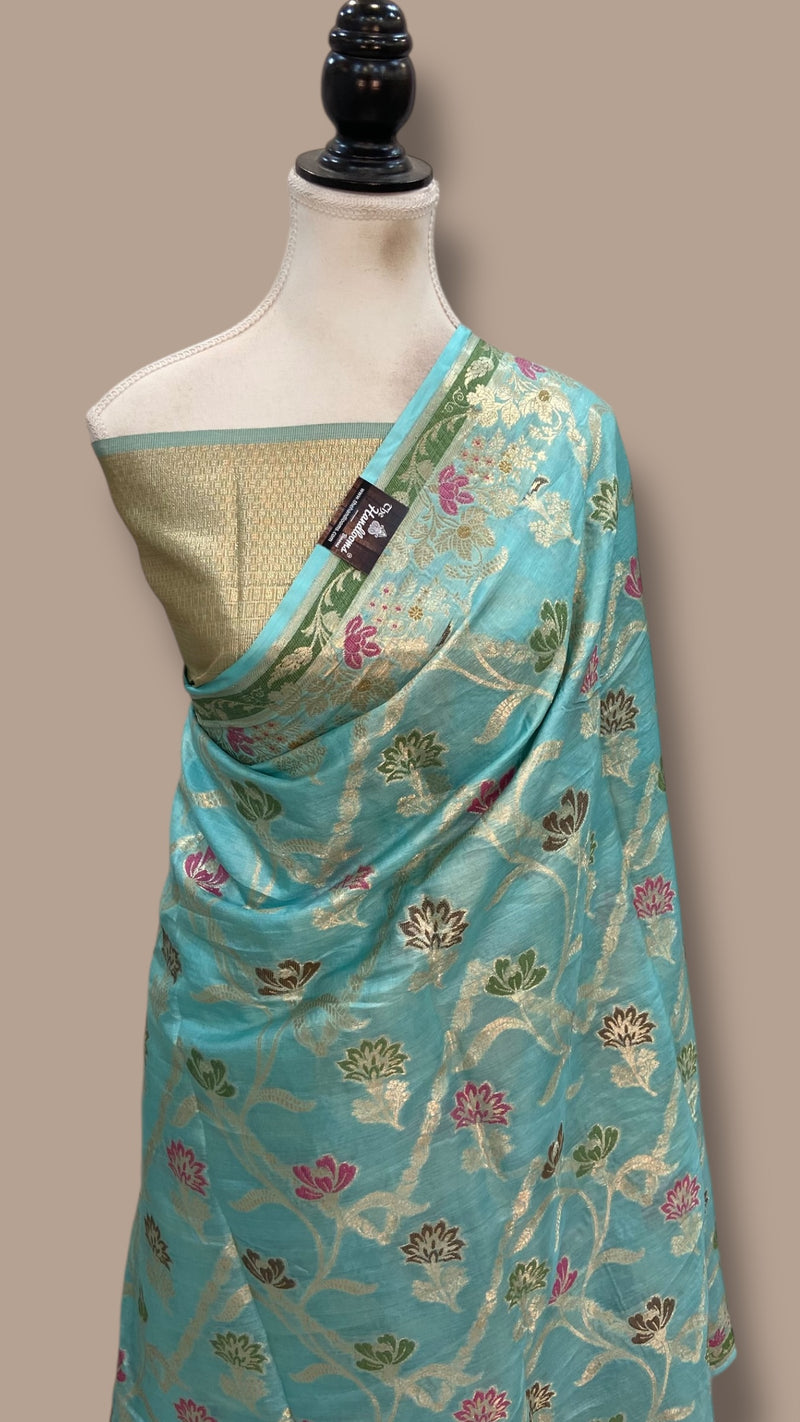 Pure Tussar Silk Handloom Banarasi Saree - The Handlooms