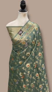 Pure Tussar Silk Handloom Banarasi Saree - The Handlooms